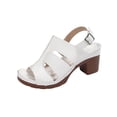 thumbnail image 3 of Sentmoon Talons Chaussures Femme Sandale Femme à la Mode Décontractée Confortable Grande Taille Couleur Unie Bout Rond Bout Ouvert Talon Talon Haut Sandales à une Bride pour le Travail et le Bureau, 3 of 10