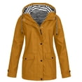 thumbnail image 1 of CEHVOM Women Solid Rain Jackets Outdoor Plus Size Waterproof Hooded Raincoat Windproof, 1 of 4