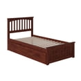 thumbnail image 4 of Mission Twin XL Platform Bed with Matching Footboard & Twin XL Trundle in Walnut, 4 of 14