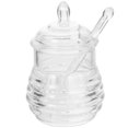 thumbnail image 1 of 1 Ensemble Pot à Miel en Plastique Contenant à Miel Transparent Pot de Rangement pour Miel avec Tige, 1 of 8