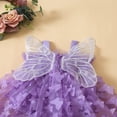 thumbnail image 4 of Robe Tutu en Tulle pour Tout-Petites Filles, Barboteuse, Papillon, Sans Manches, Princesse, Robe de Fête, 4 of 7