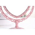 thumbnail image 4 of Tabletop Swivel Vanity Makeup Mirror With 2x Magnification Vintage Mirror, For Bathroom Bedroom Dressing Table (pink), 4 of 4