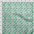 thumbnail image 4 of oneOone Rayonne Vert Mer Tissu Camion Matière de Robe Tissu Imprimé Tissu au Mètre 56 Pouces de Large, 4 of 4