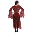 thumbnail image 4 of Moomaya Cardigan Long en Georgette de Viscose Imprimée à Manches Fendues pour Femmes, 4 of 5