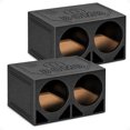 thumbnail image 1 of Q Power QBOMB12TB Dual Boîtier de Caisson de Basses Triangulaire à Ports de 12 Pouces (Lot de 2), 1 of 4