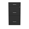 thumbnail image 3 of 18" Deep 3 Drawer Metal Organizer File Cabinet with Pencil Drawer, Black, 3 of 4
