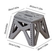 thumbnail image 3 of MTBLYS Heavy Duty Folding Plastic Step Stool Black Portable Non Slip Design 12.6 X 11 X 9 Inch Load Capacity 1 Piece Home Camping Outdoor Use, 3 of 6