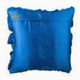 thumbnail image 3 of The HomeCentric Cushion Cover Custom, Decorative Blue Pillows For Couch Pack of 2, 16x16 inch (40x40 cm) Satin Pillowcase With Zipper, Solid Color, Ruffles, Designer- Vintage Blues, 3 of 3