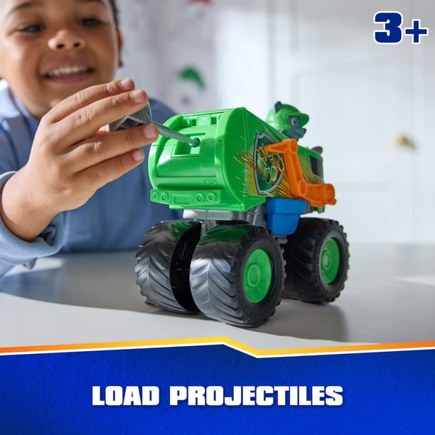 Pat'Patrouille : Camion de recyclage compacteur avec figurine Rocky et véhicule compacté transformable, jouets pour garçons et filles à partir de 3 ans Pat'Patrouille : Camion de recyclage compacteur avec figurine Rocky et véhicule compacté transformable, jouets pour garçons et filles à partir de 3 ans