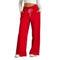 thumbnail image 1 of Pants for Women, Womens Fashionable Striped Printed Drawstring Wide Leg Pants, 1 of 4