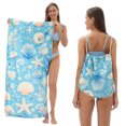 thumbnail image 1 of Serviette de Plage Pliable Serviette de Bain Imprimée Tout-en-un Sac de Rangement, 1 of 5
