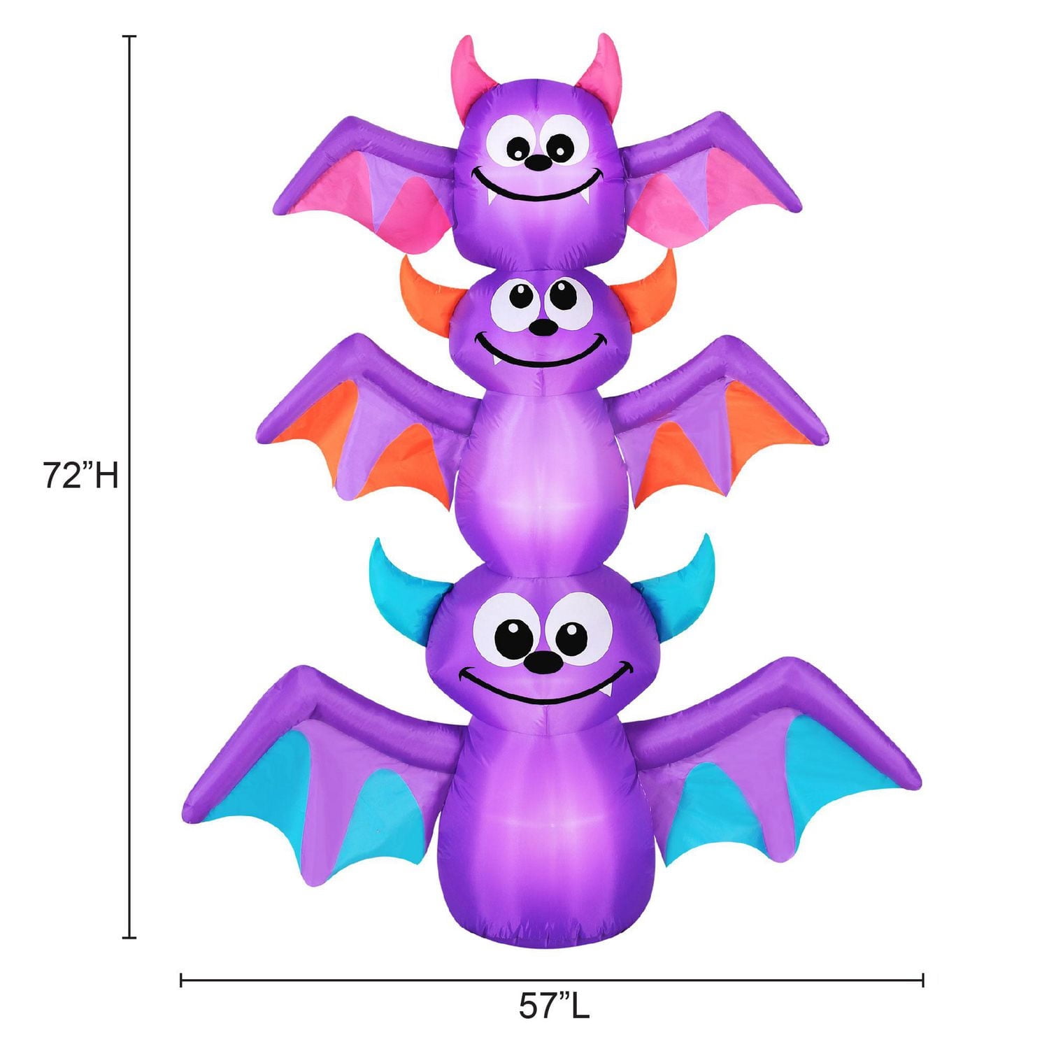 Occasions Halloween Pile de chauve-souris gonflable de 6 pieds