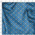 thumbnail image 4 of Soimoi Blue Velvet Fabric Palm Tree & Girl Beach Print Sewing Fabric Yard 58 Inch Wide, 4 of 5