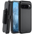 thumbnail image 1 of KOMI for Google Pixel 8 Case, with HD Tempered Glass Screen Protector, Heavy Duty Shockproof Drop Protective Rugged Tough Durable Phone Cover with Belt Clip-Black, 1 of 5
