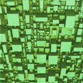 thumbnail image 1 of Ahgly Company Machine Washable Indoor Square Transitional Emerald Green Area Rugs, 4' Square, 1 of 7