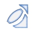 thumbnail image 4 of Ensemble de Règles de Coupe pour Courtepointe Éventail, 3 Pcs, Motif Bouquet pour Découpe Rotative avec Lignes de Mesure Gravées, 4 of 7