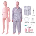 thumbnail image 1 of VEVOR Manikin d'Entraînement Infirmier, Manikin Humain de Démonstration Taille Réelle pour la Formation Infirmière, Modèle Éducatif Multifonctionnel, Mannequin Anatomique en PVC, Simulateur de Soins Corporels, 1 of 9