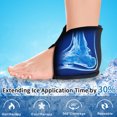 thumbnail image 3 of Foot Cold Pack Gel Wrap, Ankle Foot Ice Pack Wrap Flexible Hot and Cold 360 Degree Wrapping Black  for Injuries, 3 of 7