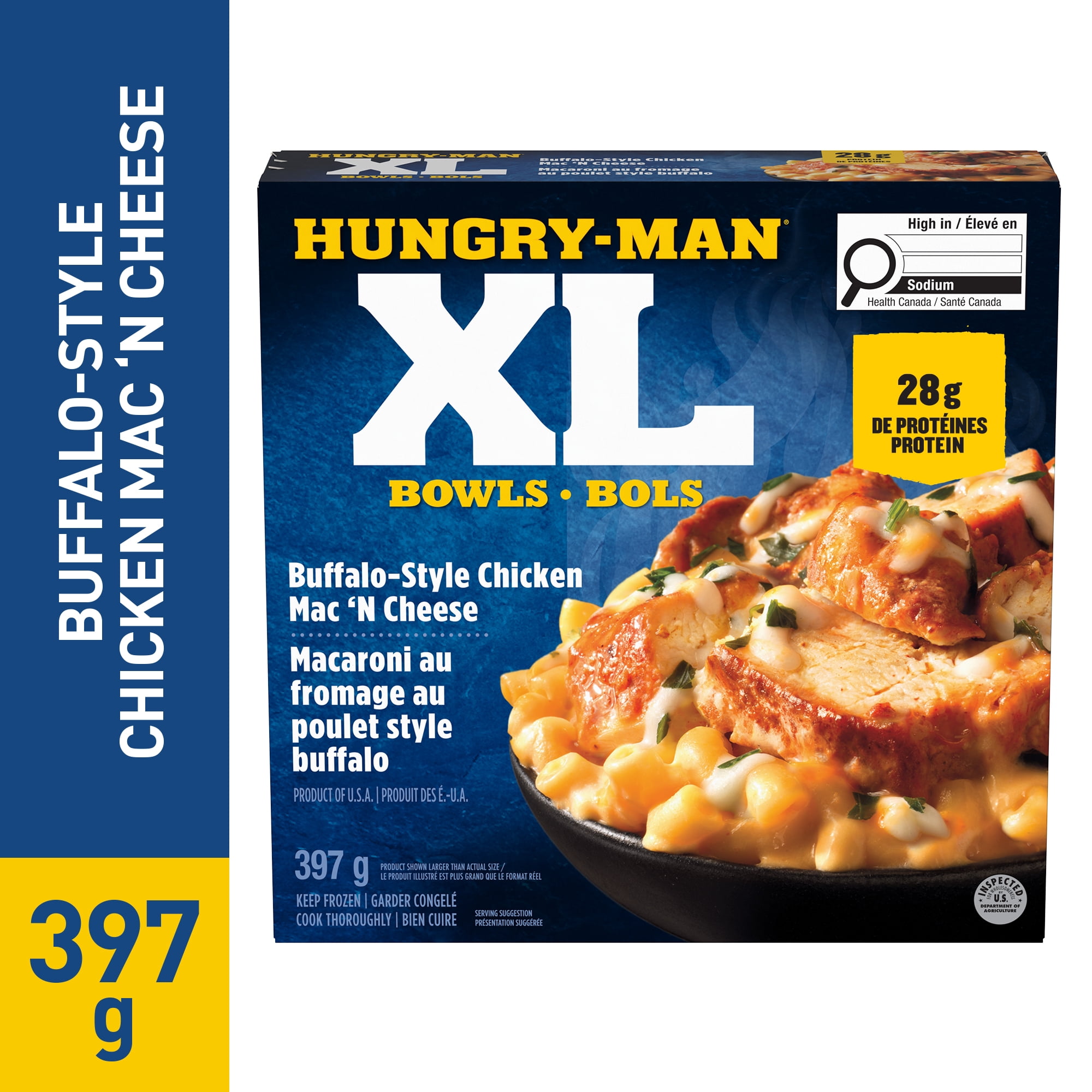 Hungry Man XL Buffalo Chicken Mac/Cheese Bowl, 397g