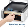 thumbnail image 3 of AKDSteel Commercial Panini Grill, 1800w Electric Sandwich Maker With 9"x9" Full Grooved Enamel Plate And Temp Control, 3 of 8