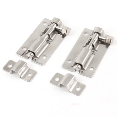 Unique Bargains 2.5' Metal Slide Barrel Bolt Door Gate Interior Lock 2 Pcs w Screws
