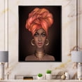 thumbnail image 3 of Designart Femme afro-américaine avec Turban V ART MURAL À CADRE FLOTTÉ, 3 of 4