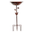 thumbnail image 2 of Bird Bath Standing Iron Rustproof Outdoor Birdbath | Adjustable Height 80cm x 30cm Basin | Robust Bird Feeder with Leaf & Bird Decor | Easy Clean Multi-Use Garden Bowl, 2 of 6