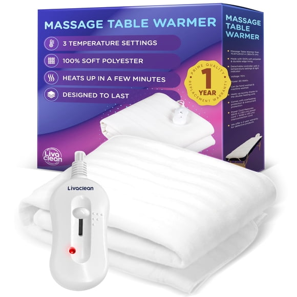 Massage Table Warmer Heating Pad Blanket w/ 3 Temperature Settings - (70.8â x 29.5â) Electric Heated Blanket, Spa Beauty Massage Therapy