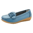 thumbnail image 2 of Latrodar Sandales Plates pour Femmes Sandales à Pompe Sandales à Plateforme Femmes Sandales de Randonnée Femmes Coussin Confort Extensible Sandales de Plage Chaussures à Enfiler Talon Bas (1 Pouces-2 Pouces) Grand Sandales Unies pour Femmes Âgées École, 2 of 5