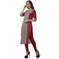 thumbnail image 4 of Moomaya Tunique Droite en Coton pour Femmes, Kurta Imprimée Prête à Porter, Col en V, Tenue d'Été, 4 of 6