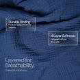 thumbnail image 2 of King 100% Cotton 4 Layered Blanket [Navy Blue], 2 of 15