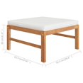 thumbnail image 4 of vidaXL Footrest with Cream Cushion Solid Teak Wood, 4 of 4