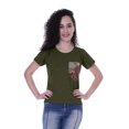 thumbnail image 1 of Moomaya T-shirt à Col Rond pour Femmes à Manches Courtes avec Poche Plaquée à Paillettes - OC, 1 of 6