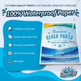 thumbnail image 2 of SplashProof Printer Paper - 8.5" x 11", 10 Mil Waterproof Paper, Laser Printer & Copy Machine Compatible (50 Sheets), 2 of 9