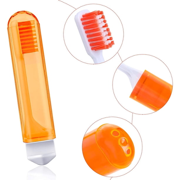 12 Pieces Travel Toothbrush Folding Toothbrush with Box Potable