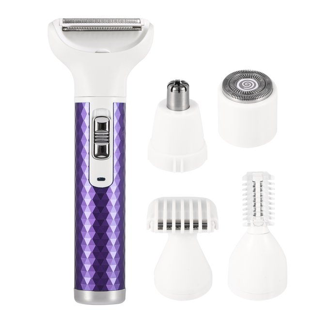 Unique Bargains Rasoir Électrique 5 en 1 Tondeuse à Cheveux Rechargeable Sans Fil Violet