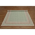 thumbnail image 2 of Casavani Tapis de Sol Tissé à la Main Imprimé au Bloc, Vert 12x18 Pieds, 2 of 6