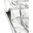 thumbnail image 5 of INSPIRE CHIC Women's Metallic Cami Cutout Backless Halter Tube Top Silver S, 5 of 5