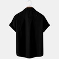 thumbnail image 2 of Chemise Décontractée d'Été pour Homme à Imprimé, Manches Longues, Grande Taille, Chemise Courte Longue à Manches N, Col Rabattu, Grande Chemise Boutonnée, 2 of 6