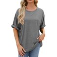 thumbnail image 2 of DPTALR Womens Print Tops Short Sleeve Out Blouse Funny Round Neck T-Shirt Tops, 2 of 7