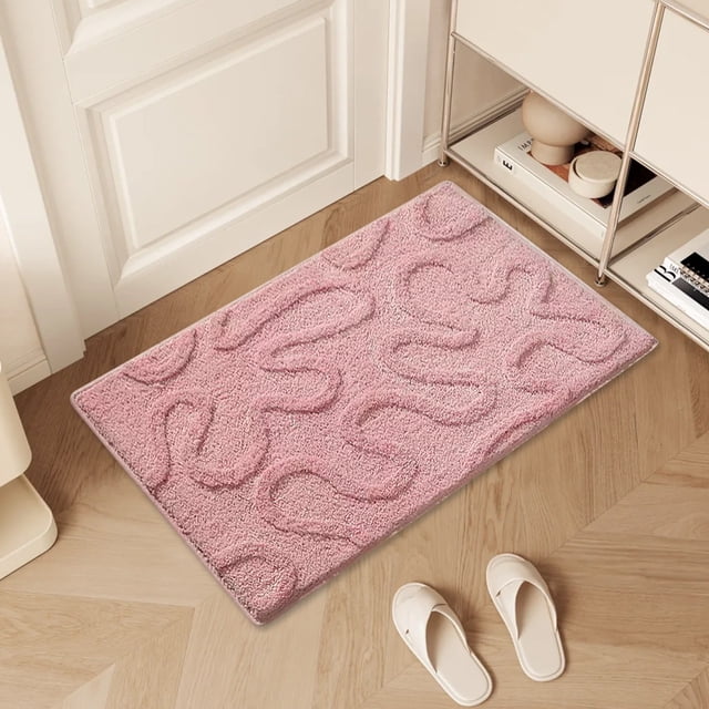 EGNMCR Tapis en Forme de Cœur Uniques Résistant aux Taches et Sensible aux Soins pour Chevet Adapté aux Décorations de la Saint-Valentin Tapis de Sol en polyester