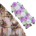 thumbnail image 2 of pitrice Chemin de Table Panneau de Fleurs Roses pour Mariage Violet et Blanc, 2 of 7