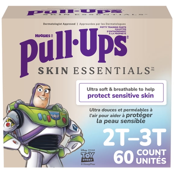 Pull-Ups Boys' Skin Essentials Training Pants, 2T-3T (16-34 lbs), 60 Ct