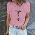 thumbnail image 1 of EGNMCR Shirts T - de Pâques pour Femmes T-Shirts Imprimé de Pâques Mode Printemps et Été pour Femmes Motif Imprimé de Pâques Col Rond T-shirt à Manches Courtes Haut/chemise T-shirt pour Femmes, 1 of 7