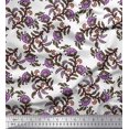 thumbnail image 1 of Soimoi Rayon Fabric Leaves & Floral Block Print Fabric by The Yard 56 Inch Wide, 1 of 3