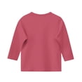 thumbnail image 4 of MeetoTime T-shirt pour Enfants Couleur Unie Manches 3/4 Col Rond pour Garçons Filles 3-12 Ans, 4 of 5