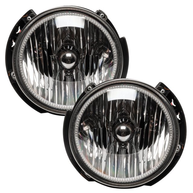 Oracle Lighting Headlight Assembly 7079-335 LED Bulb; OEM Factory Style; ColorSHIFT - BC1; Clear Lens; Chrome Housing; DOT/SAE Approved; Set Of 2