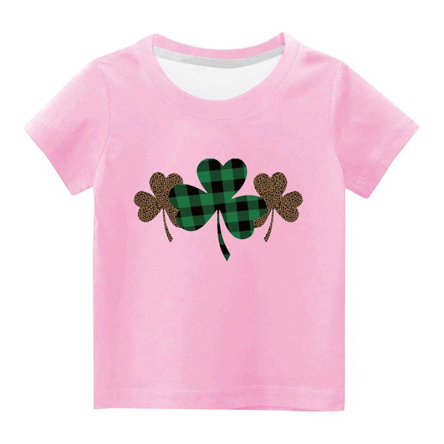 Chemises pour Filles Tout-Petits Enfants Garçons Filles Mignon Col Rond Imprimé Manches Courtes Haut