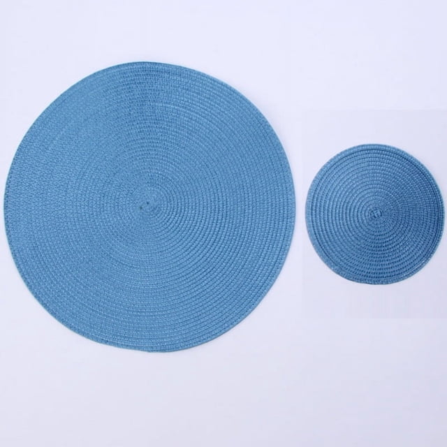 Tapis de Table Rond Tissé, Napperon de Salle à Manger en Fil de Coton Résistant à la Chaleur et Imperméable, Napperon de Table Basse Anti-Huile, Protection de Table Décorative Élégante 32 cm