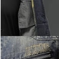 thumbnail image 4 of RKSTN Jackets for Men Fall Fashion Solid Color Button Pocket Slim Fashion Casual Work Denim Jacket Mens Coats, 4 of 5